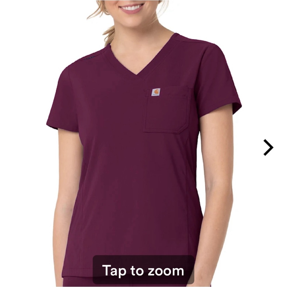 Wine Carhartt Modern Fit Scrub Set